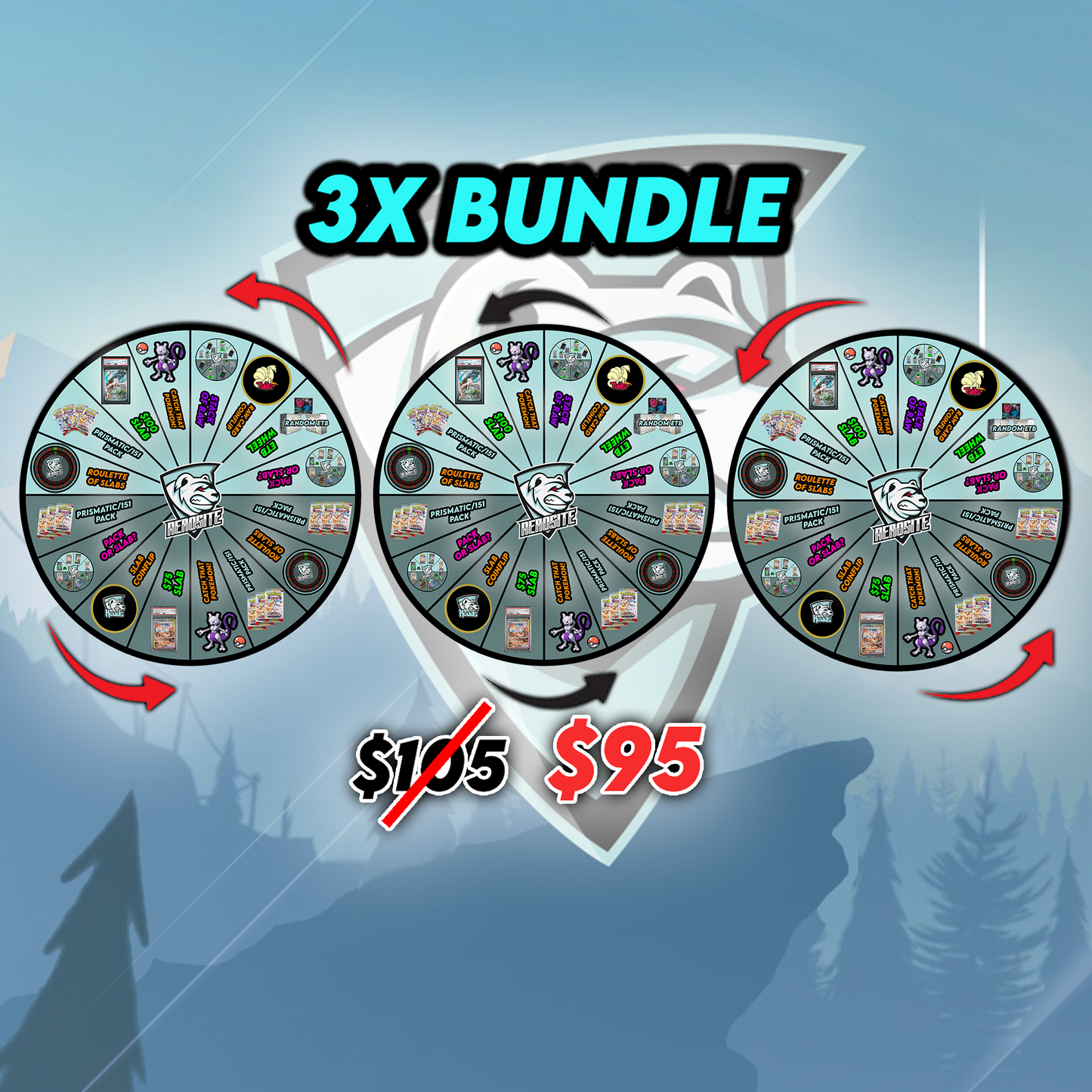 3x Break Wheel Bundle (3 SPINS) *READ DESC*