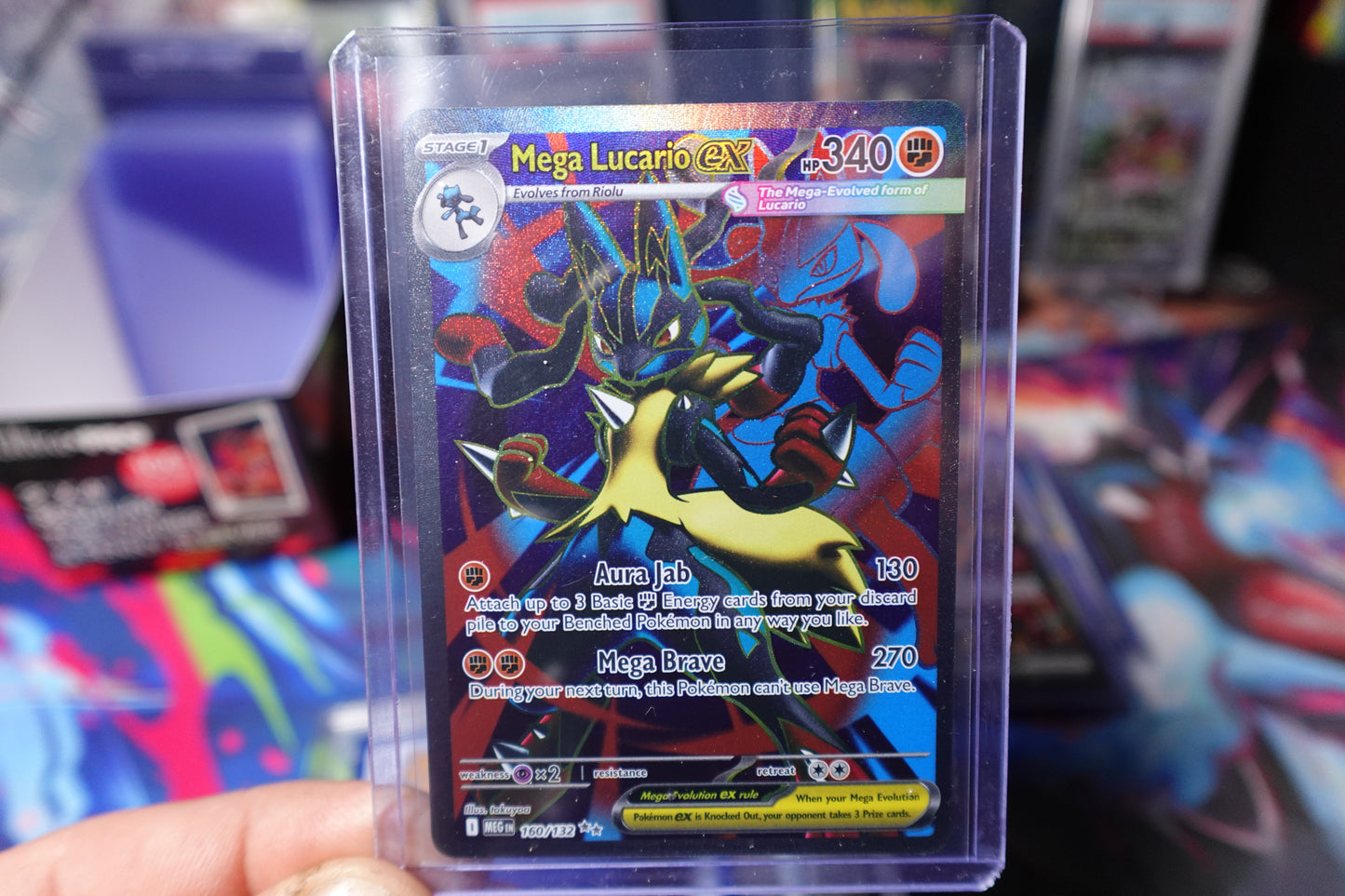 Mega Lucario Ex - 160 (NM) | Mega Evolution | Raw Card