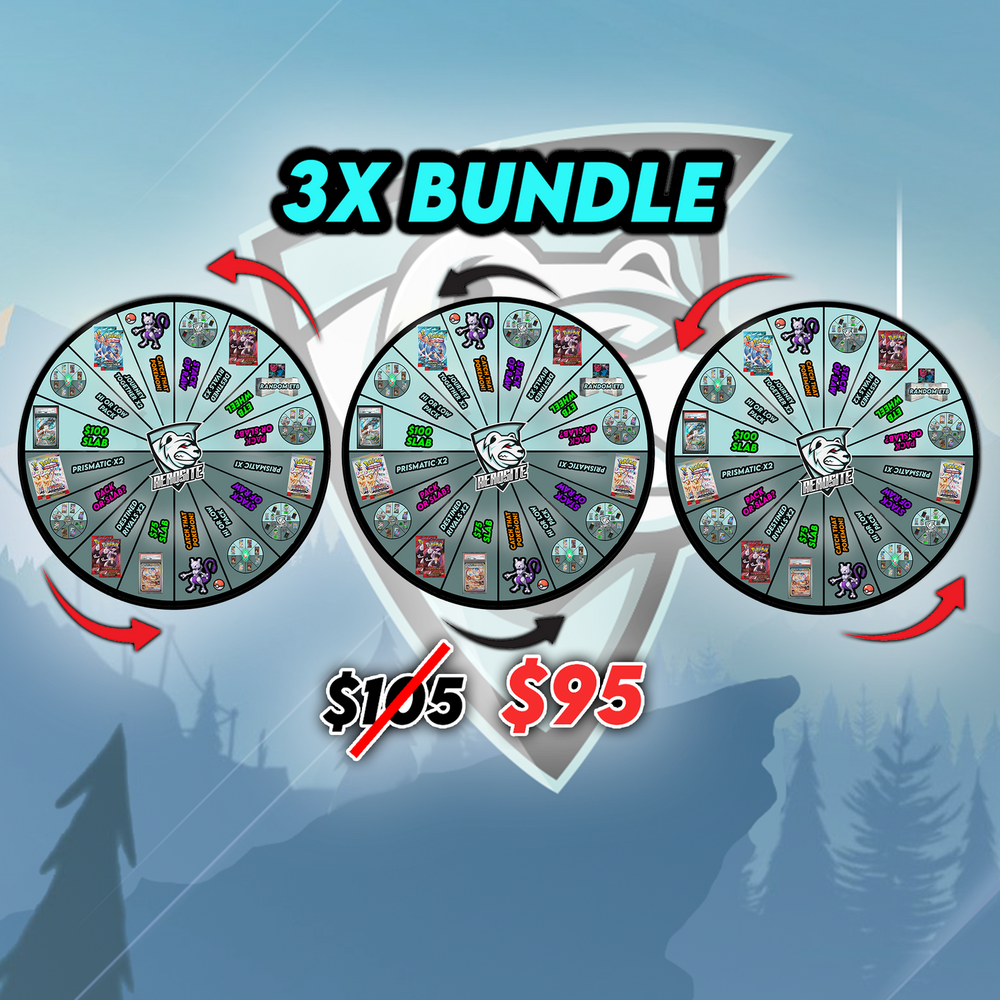 3x Break Wheel Bundle (3 SPINS) *READ DESC*