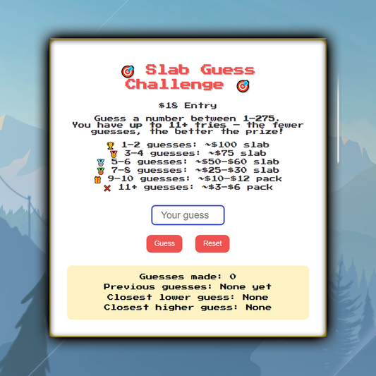 Higher or Lower Slab Guess Challenge! {Read Desc}